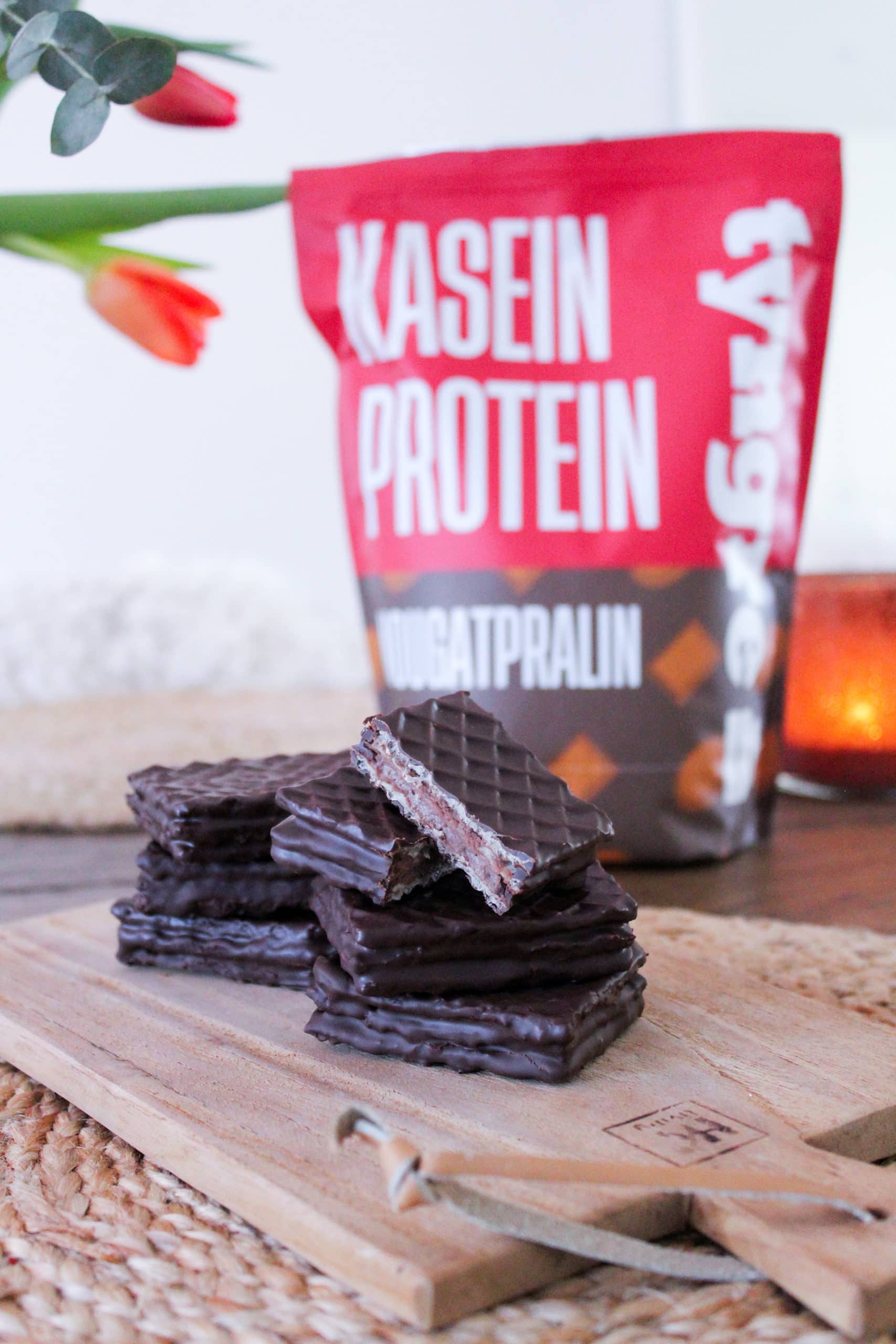 Proteinkex med smak av nougatpralin