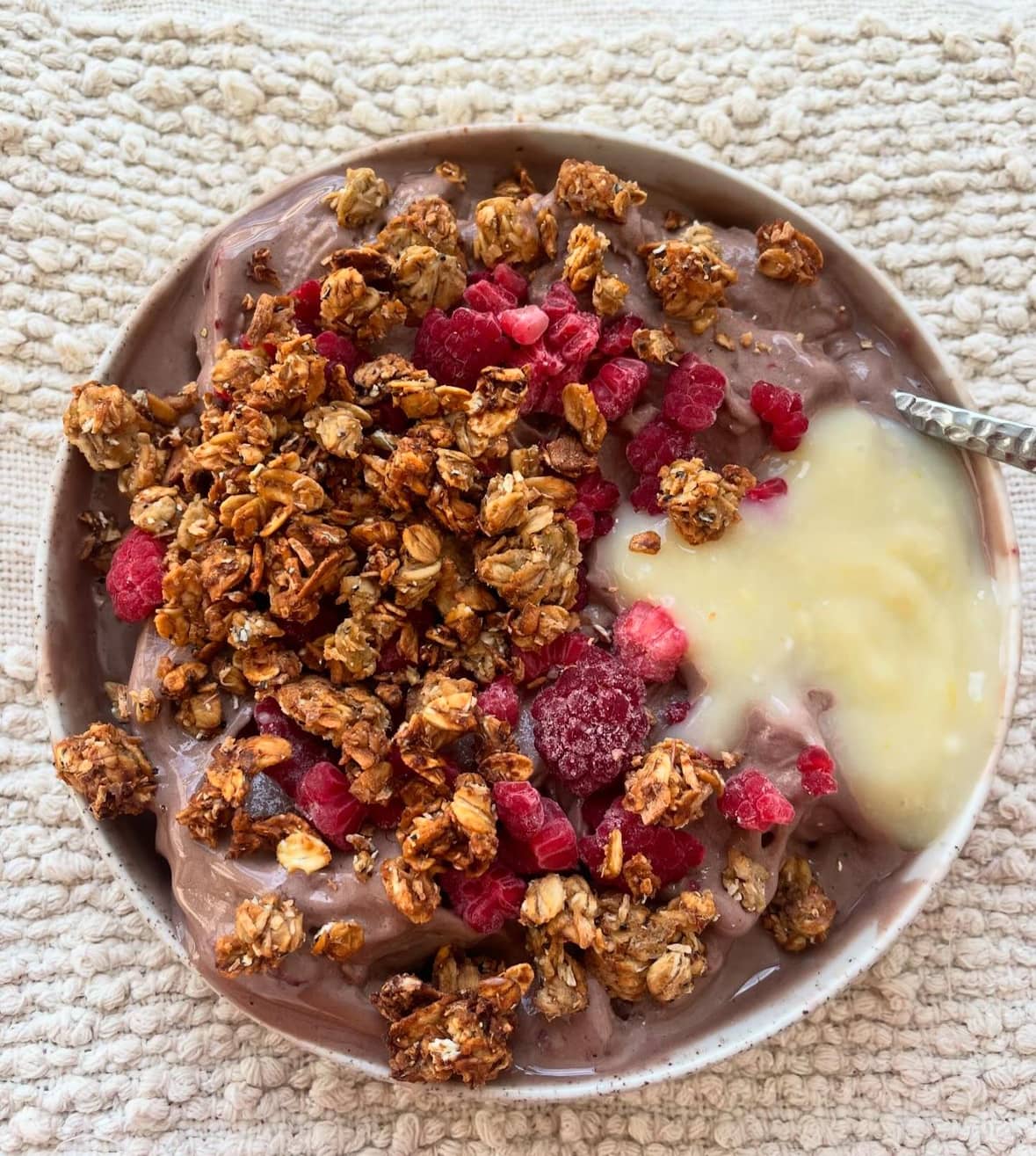 Proteinglass med smak av kladdkaka