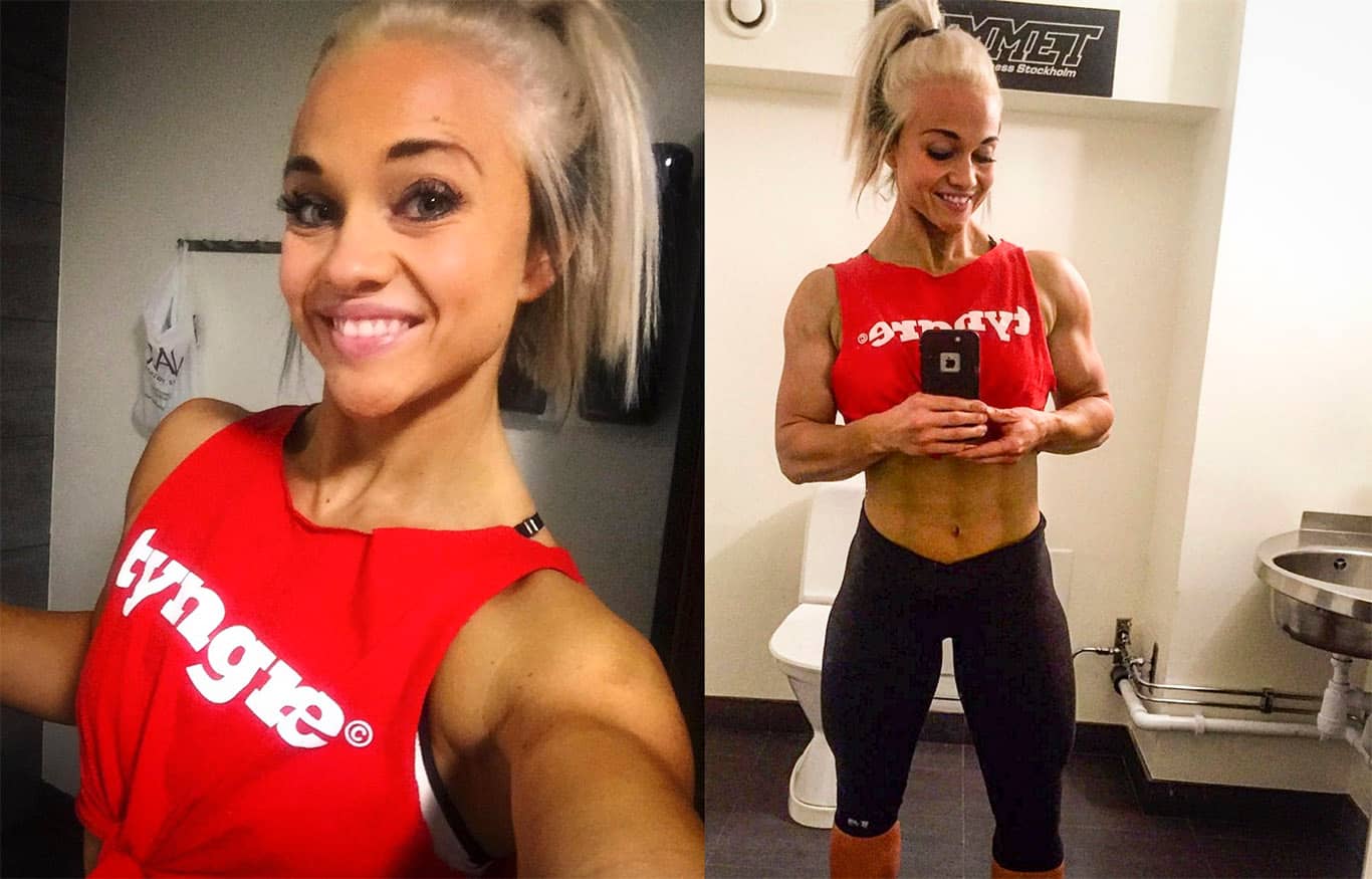 Vi fångade Angelica Enberg i gymmet