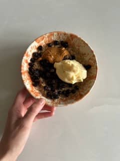 Proteinrik gröt med fluffig vaniljpudding
