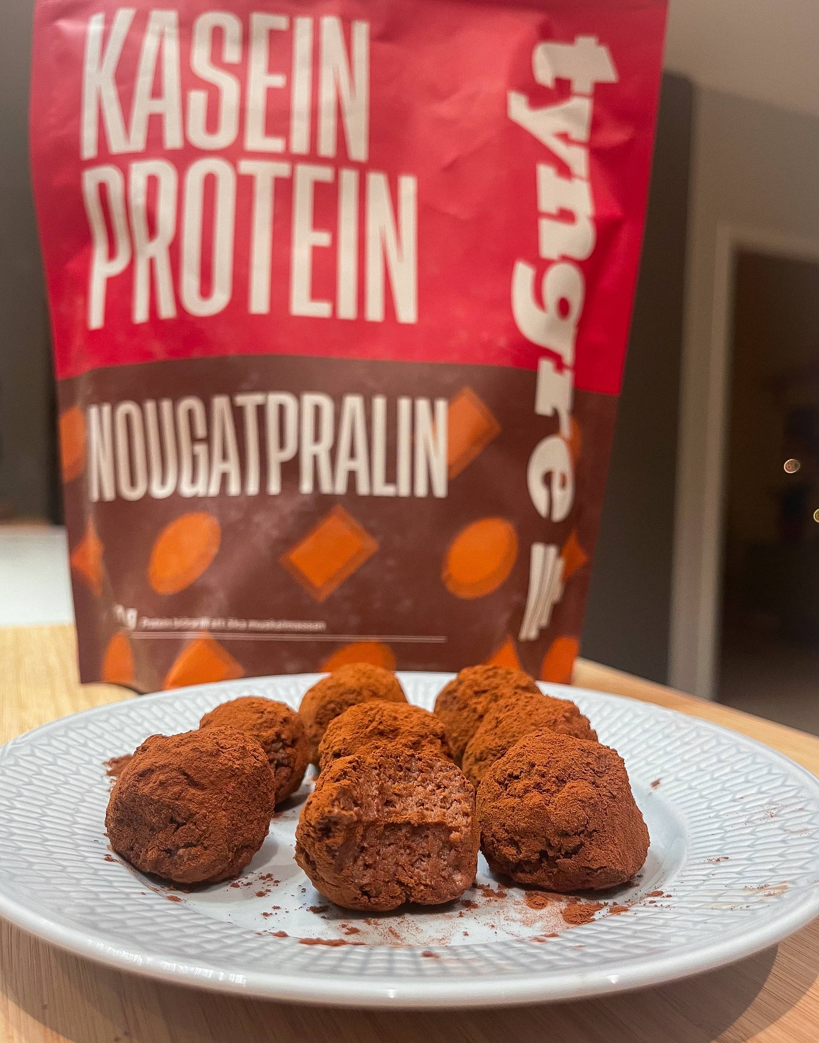Proteinrika nougattryfflar