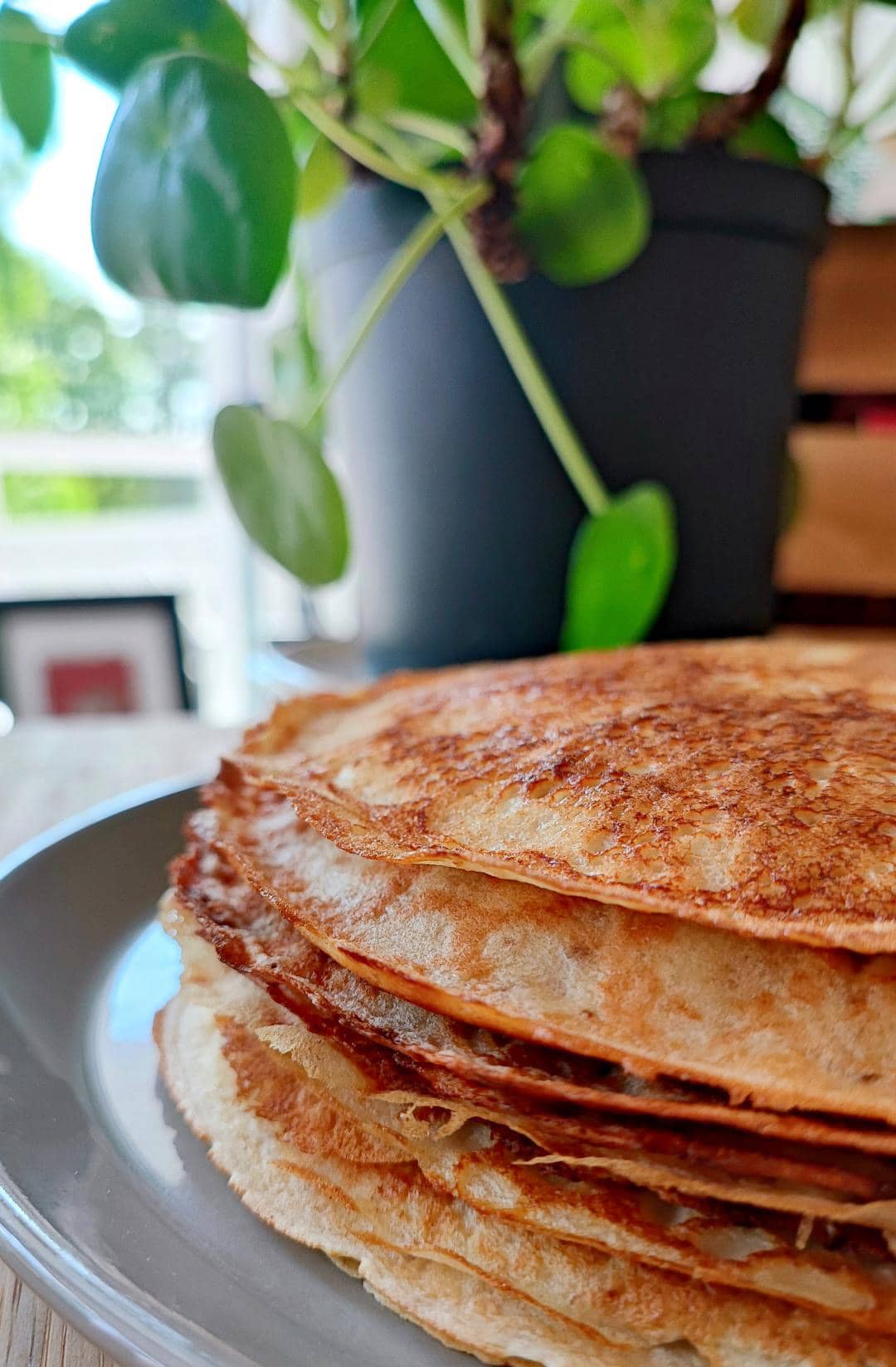 Proteinpannkakor med brynt smör kasein gammaldags vanilj