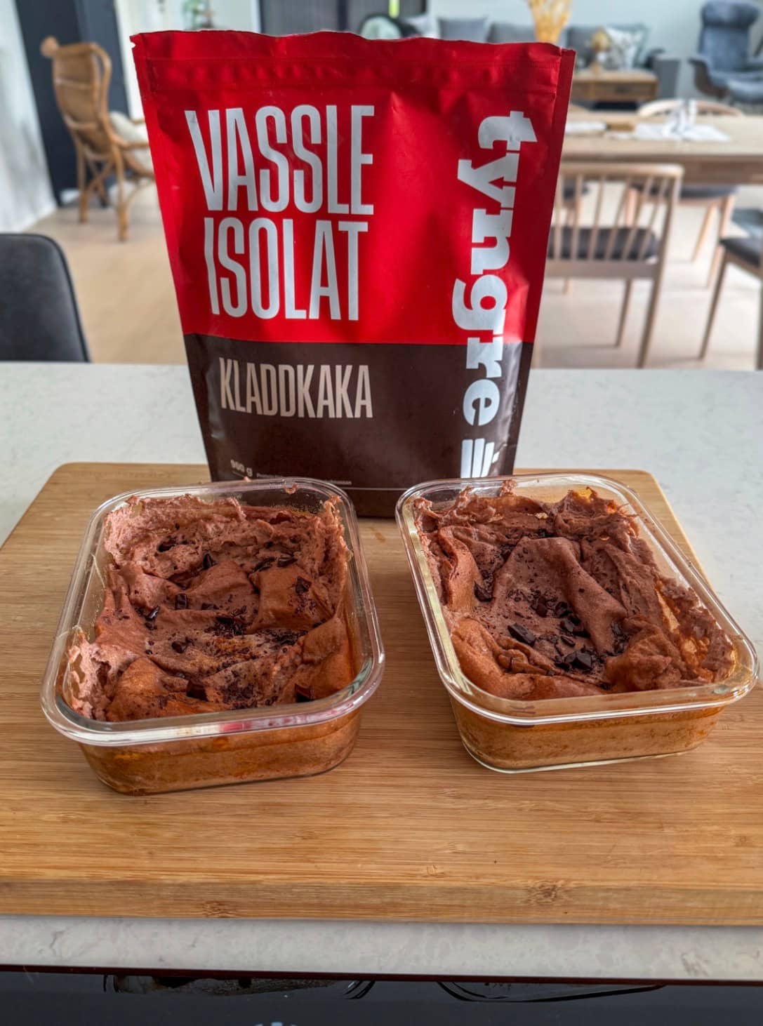 Proteinrik Cream of Rice med smak av kladdkaka vassleisolat kladdkaka