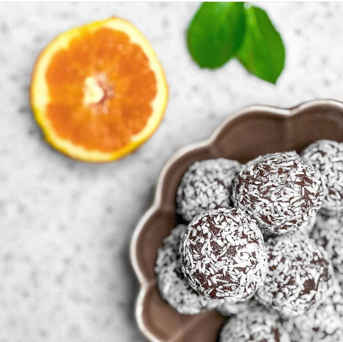 Proteinrika chokladbollar med apelsin