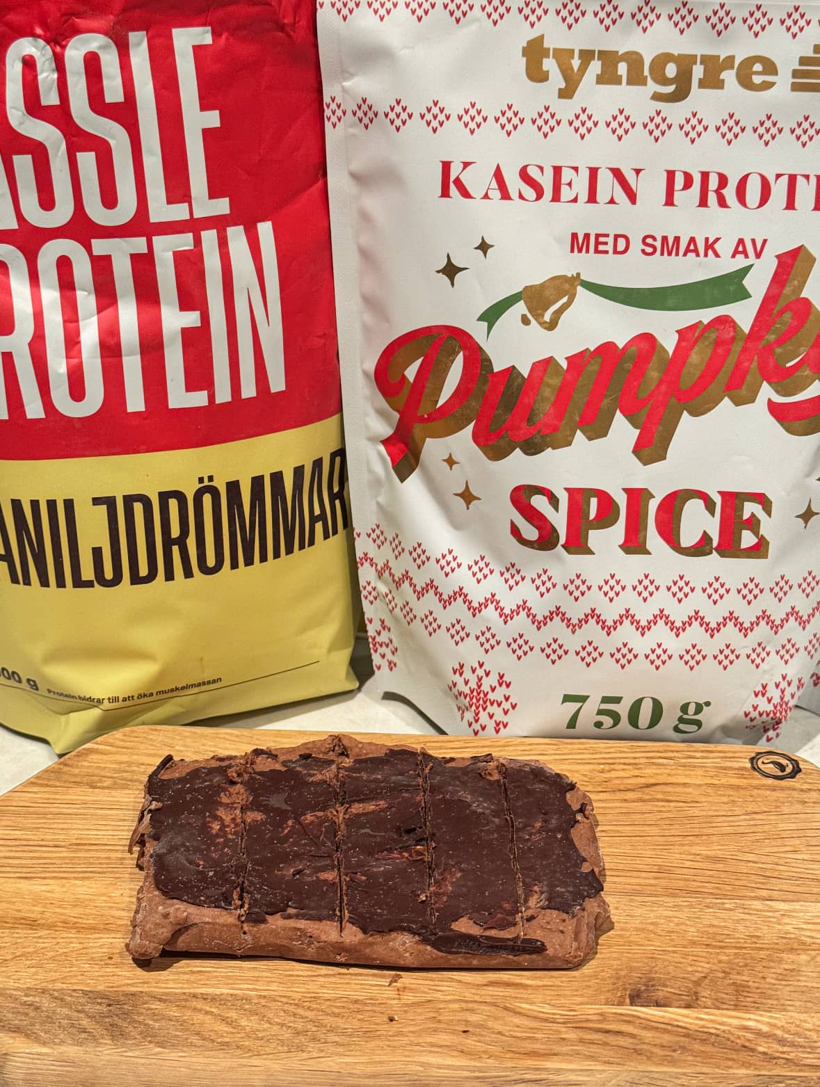 Proteinbars med smak av vanilj- och pumpkin spice
