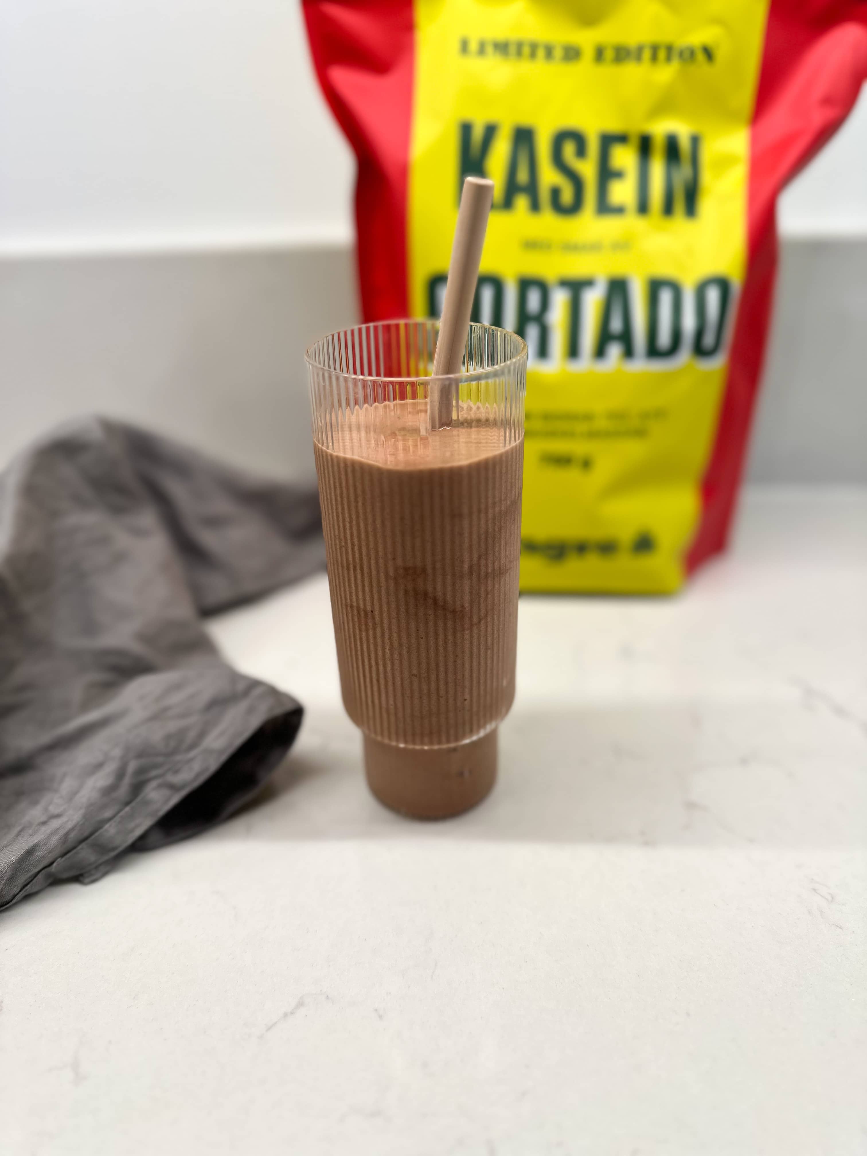Proteinrik kaffe- och chokladsmoothie