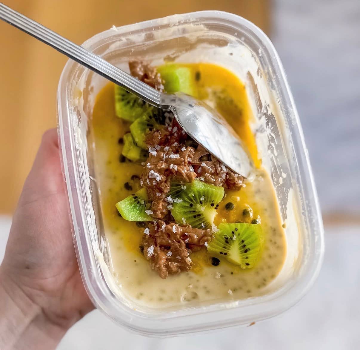 Proteinrik overnight oats med citron & chia kasein solmogna citroner