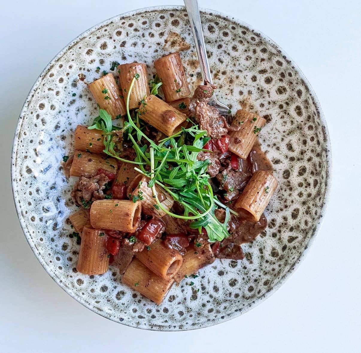 Krämig lövbiffspasta