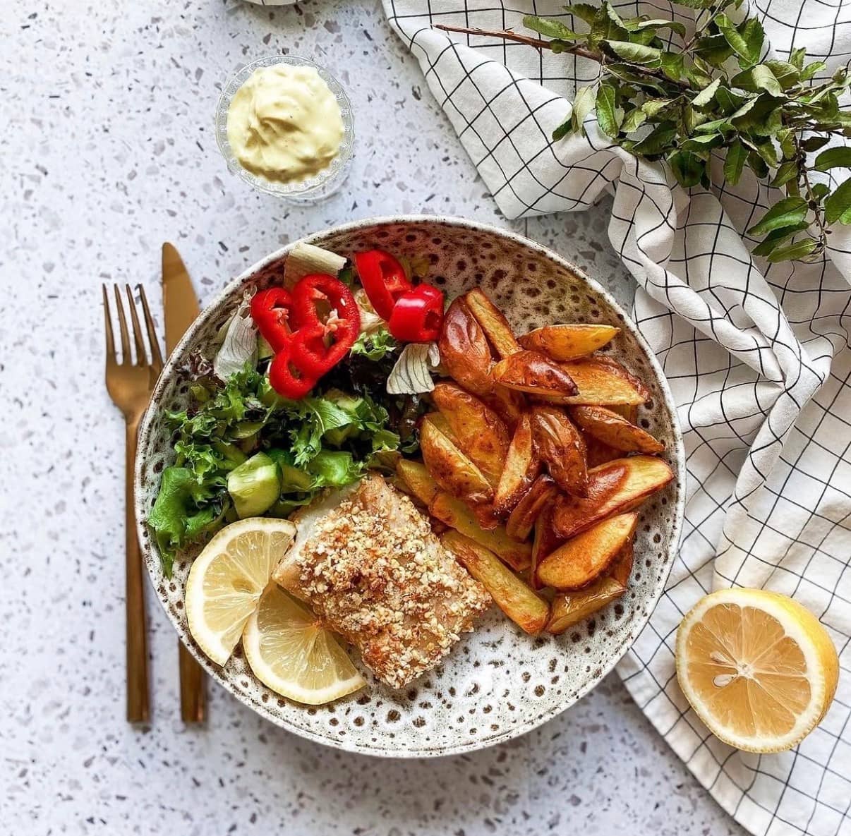 Proteinrik fish & chips