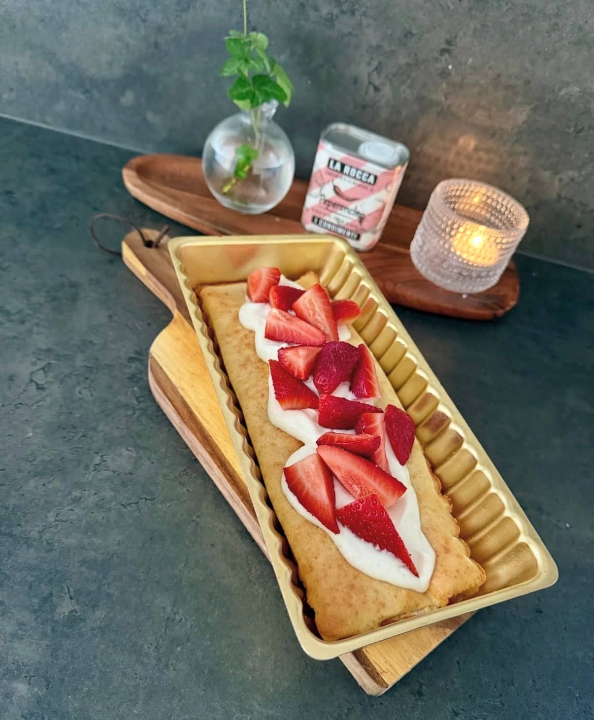Proteinrik ugnspannkaka med vanilj vassle vaniljdrömmar