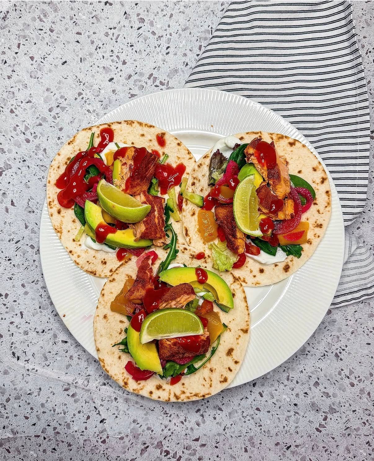 Proteinrika laxtacos