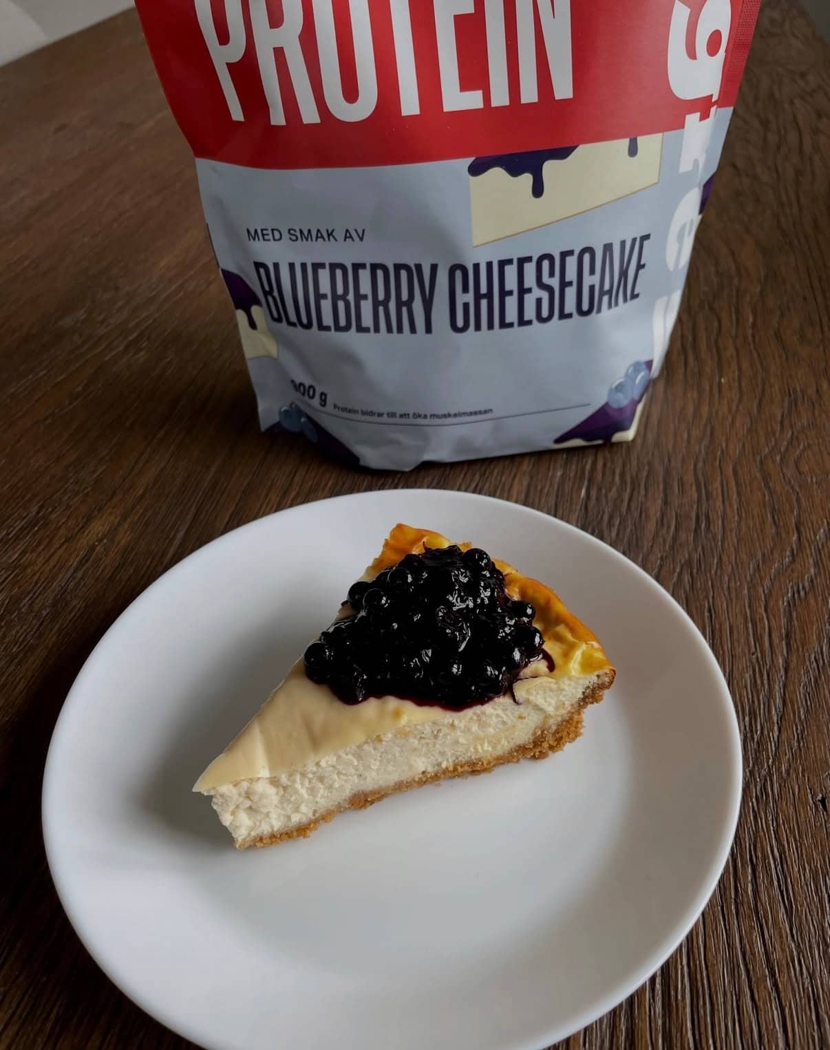 Proteincheesecake med blåbär