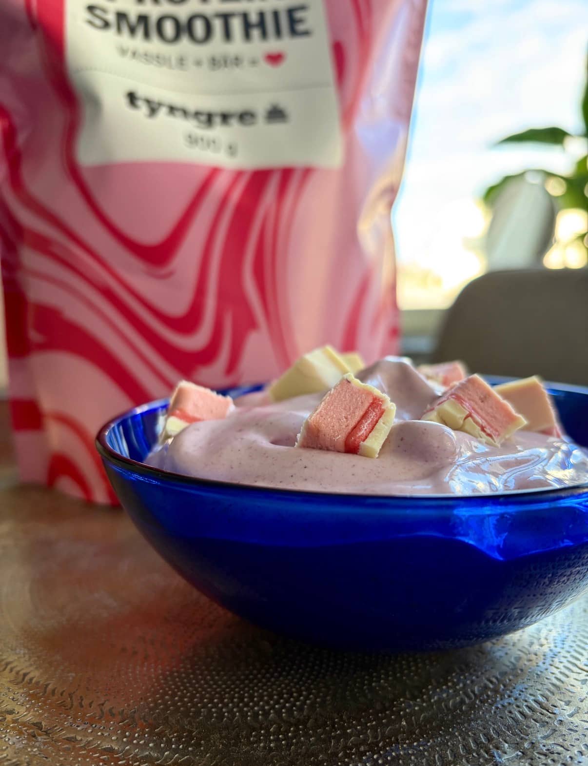 Proteinrik glass utan glassmaskin Vassle Proteinsmoothie med bär
