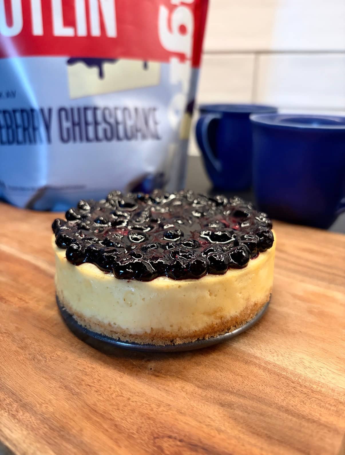 Proteinrik blueberry cheesecake
