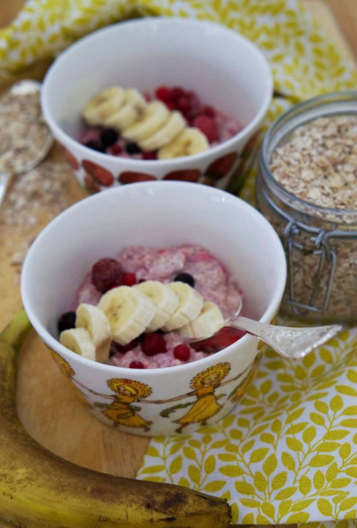Proteinrik overnight oats med äppeljuice kasein vaniljldrömmar