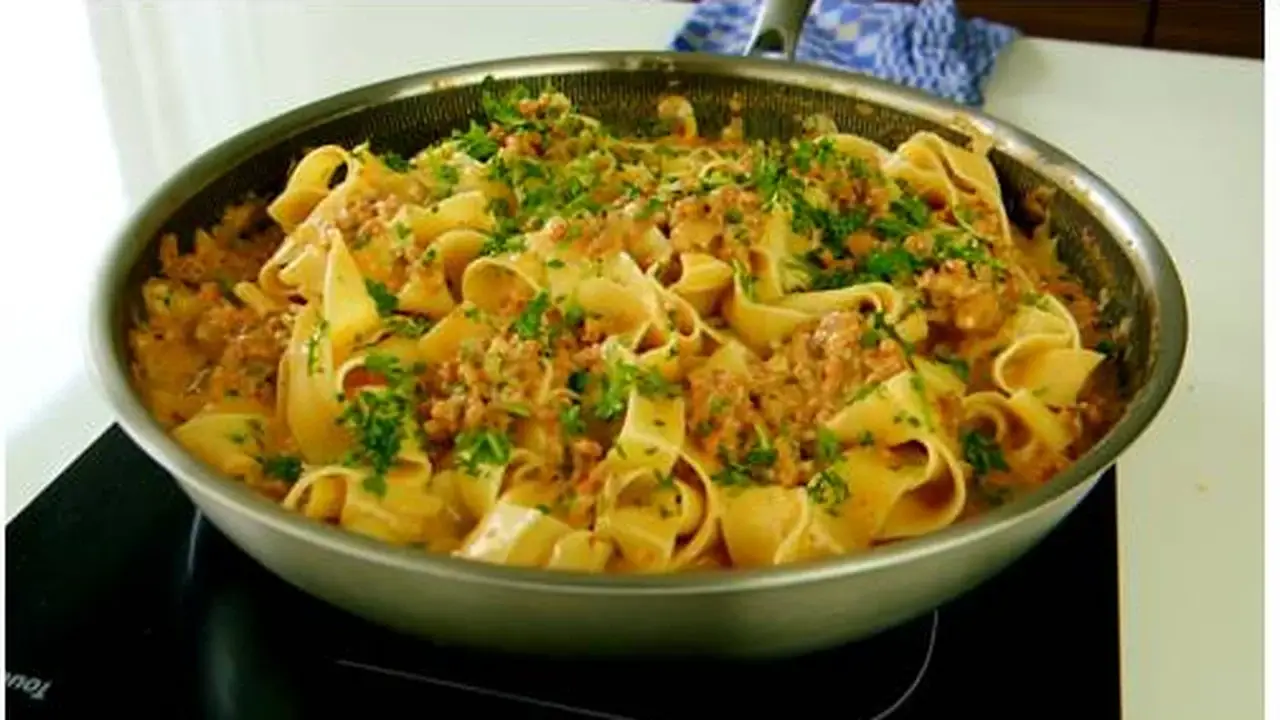Krämig och proteinrik chorizopasta