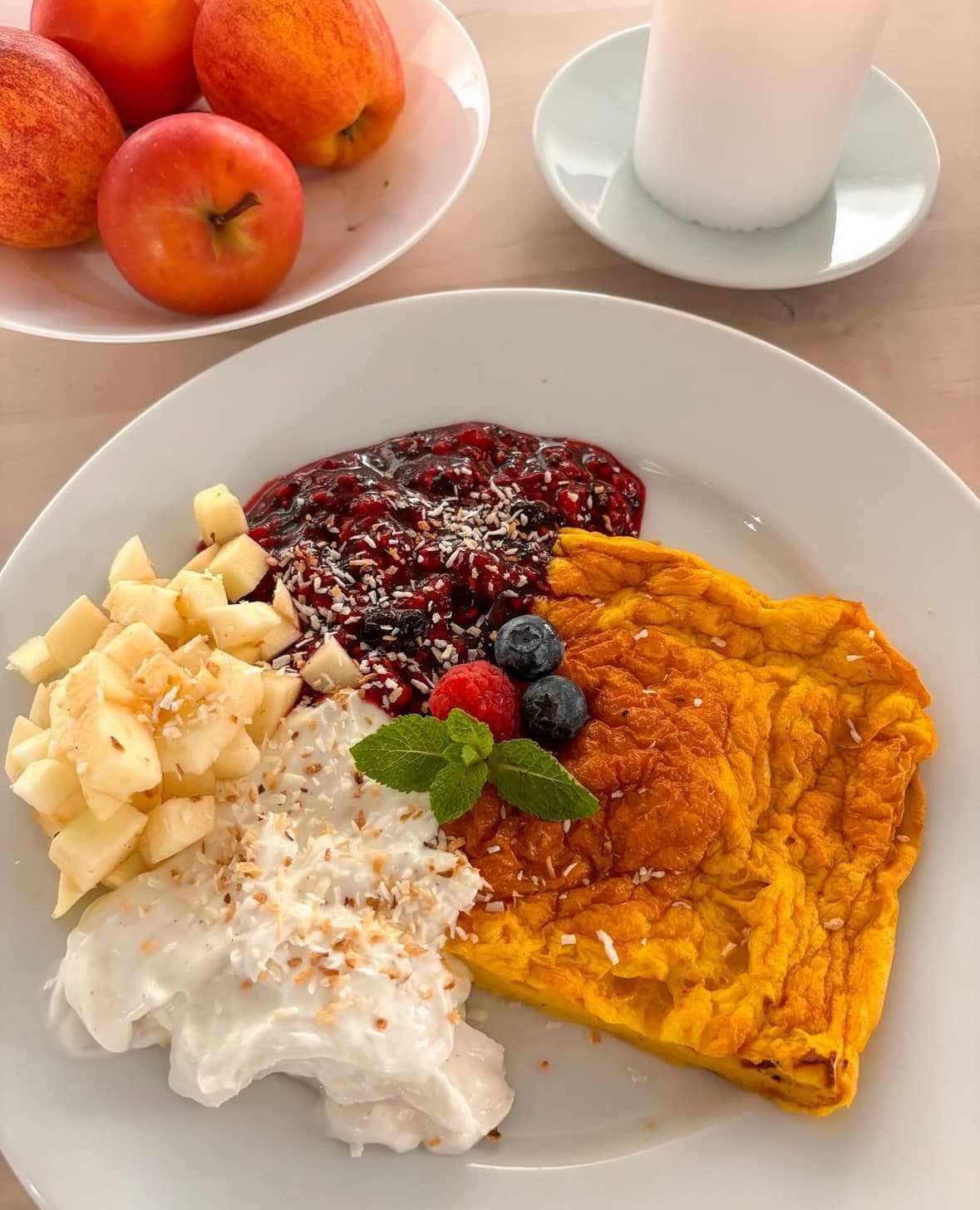 Proteinrik ugnspannkaka med saffran
