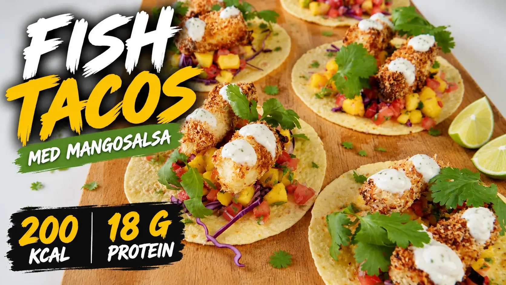 Proteinrika och spröda fish tacos