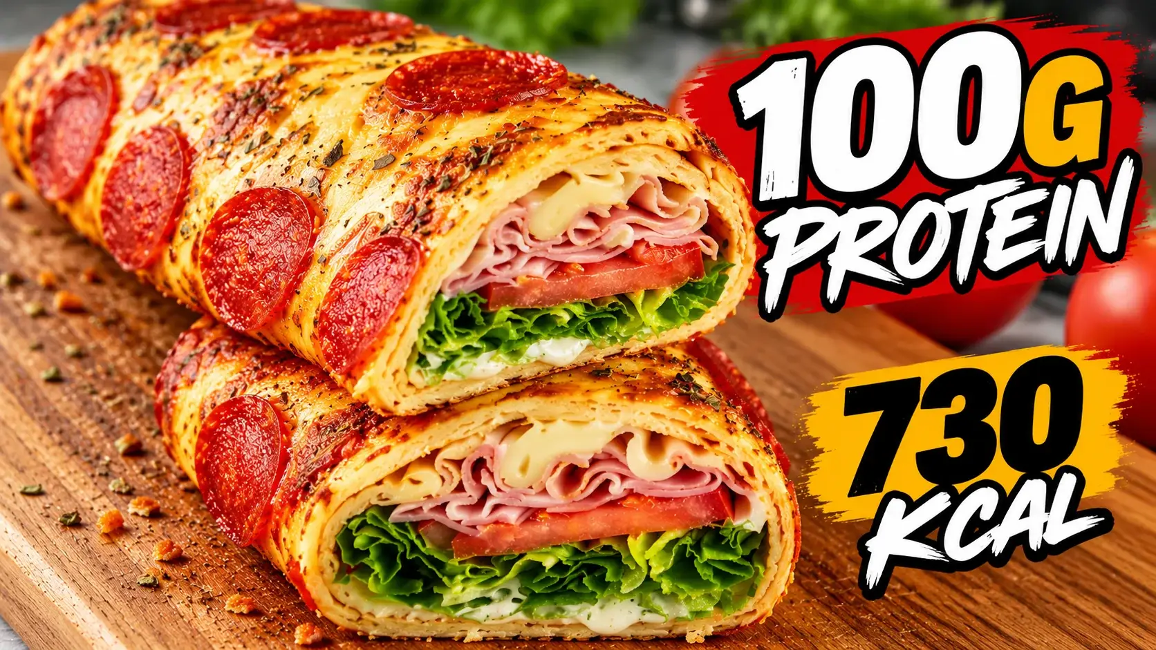 Proteinrik kesowrap med pepperoni och ost