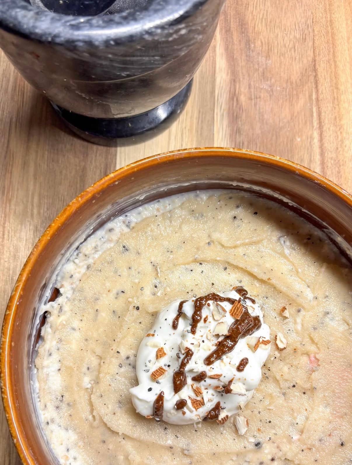 Proteinrik overnight oats med smak av semla kasein vaniljdrömmar
