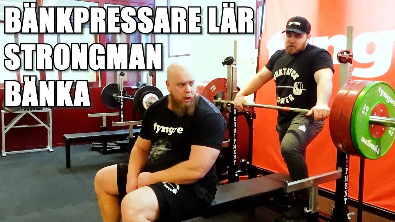 Josef lär "Buktryck" hur man bänkar