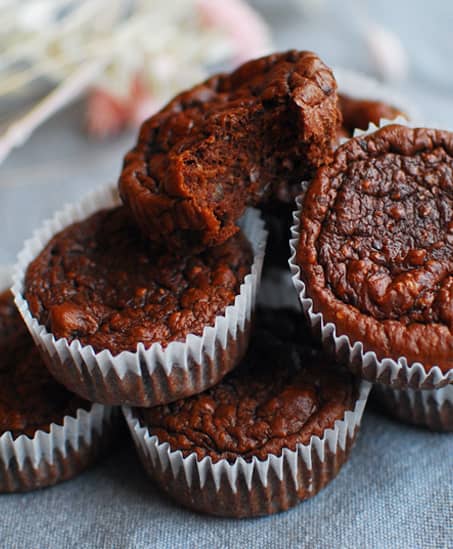 Proteinfyllda chokladmuffins