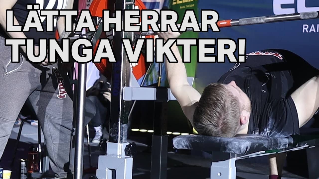 Bänkpress på Tyngre 8 - herrar, lätta klassen