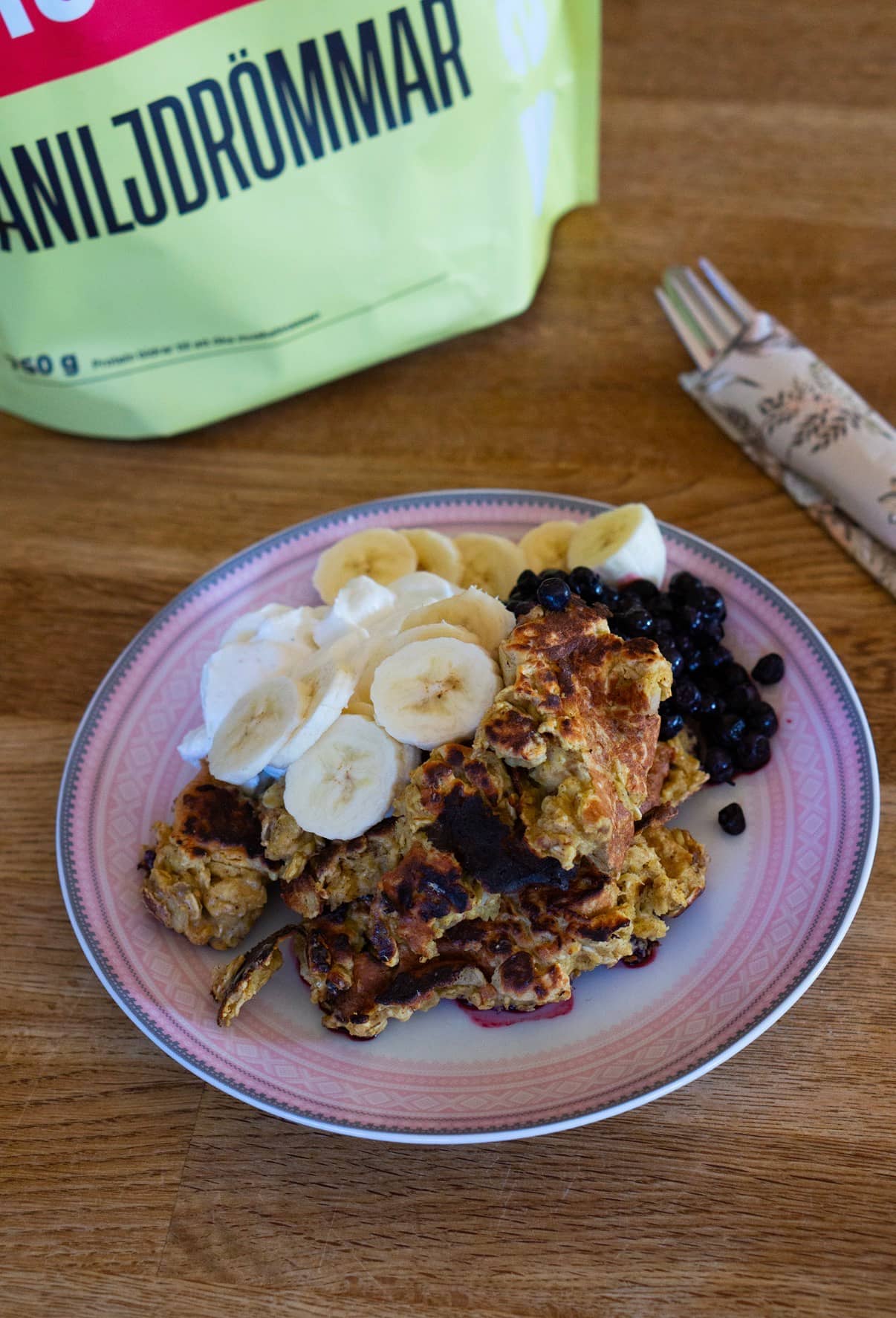 Scrambled oats med proteinpulver kasein vaniljdrömmar