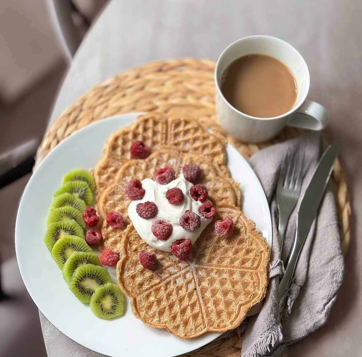 Frasiga och proteinrika grötvåfflor vassle vaniljdrömmar