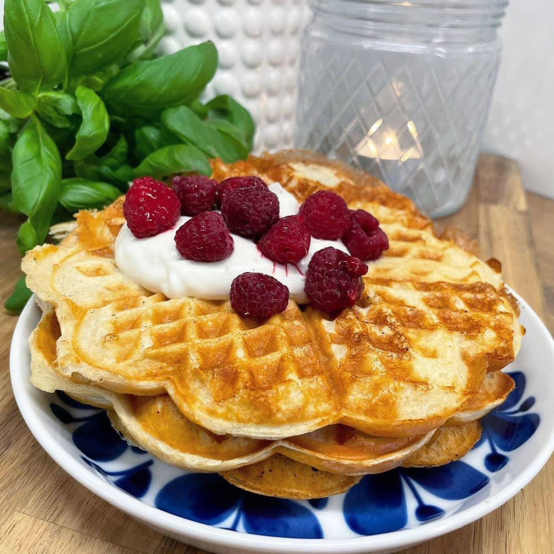 Proteinrika vaniljvåfflor