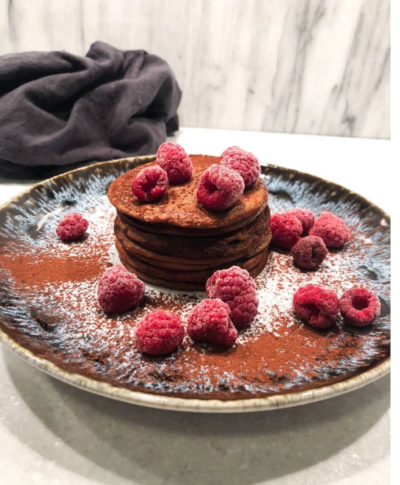 Proteinpannkakor med smak av mintchoklad