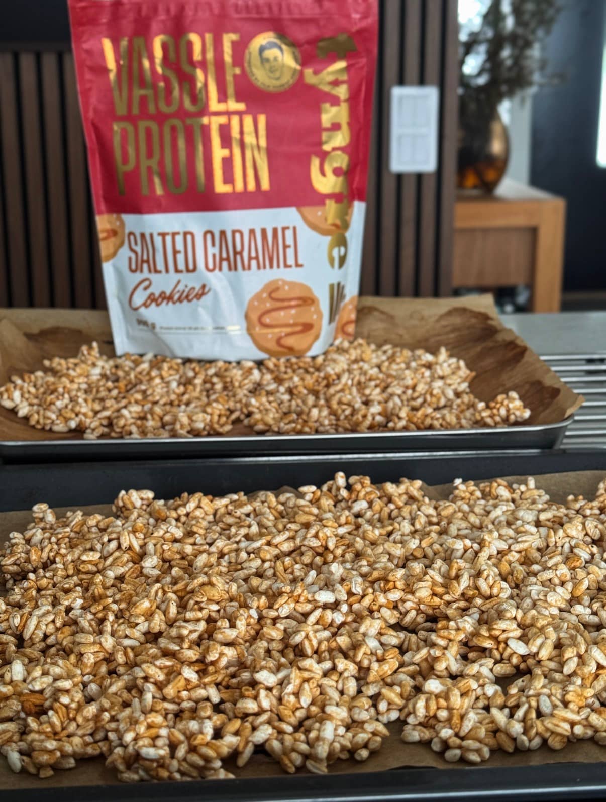 Proteinrika honungspuffar 