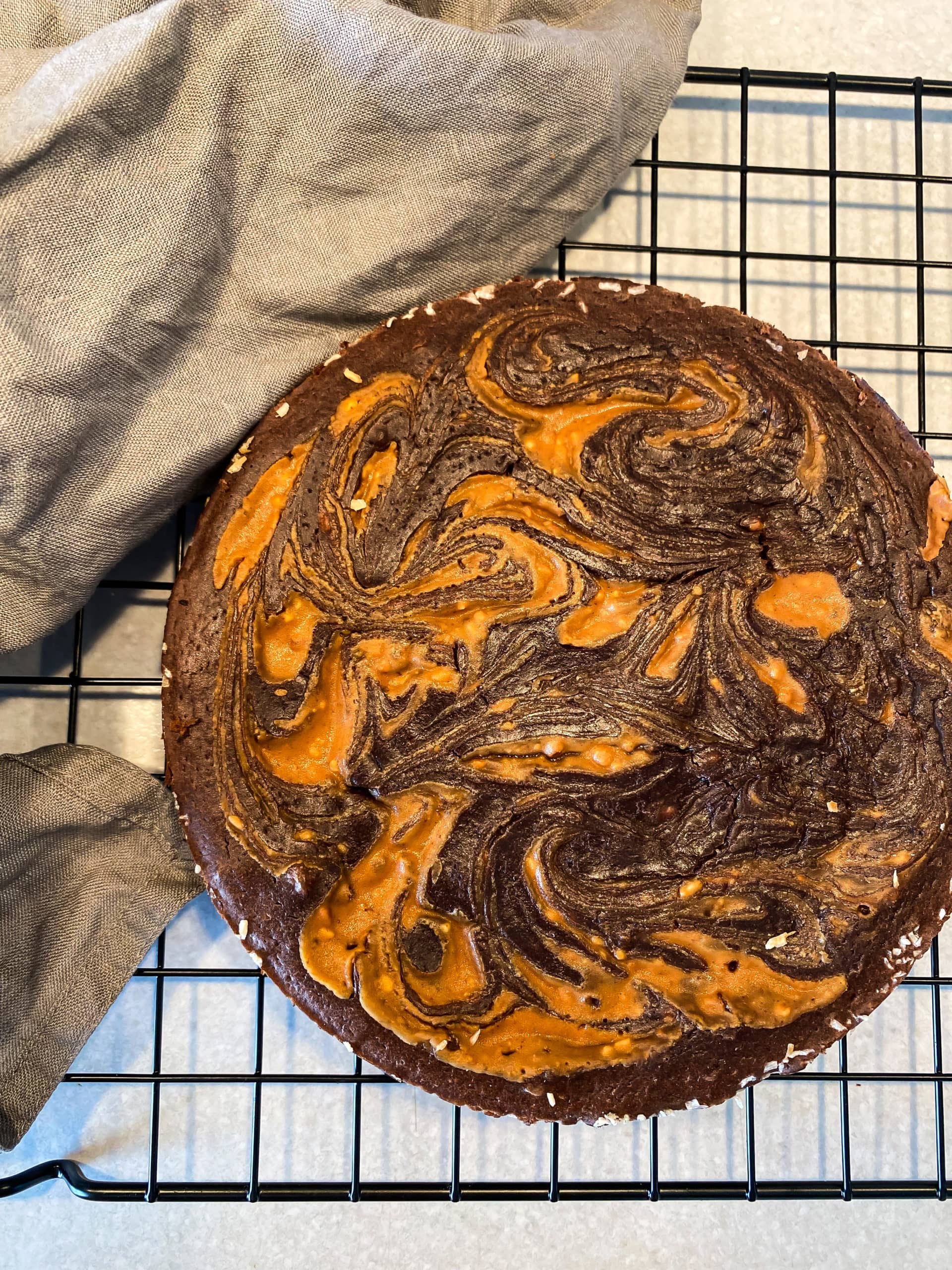 Kladdkaka med jordnötssmör
