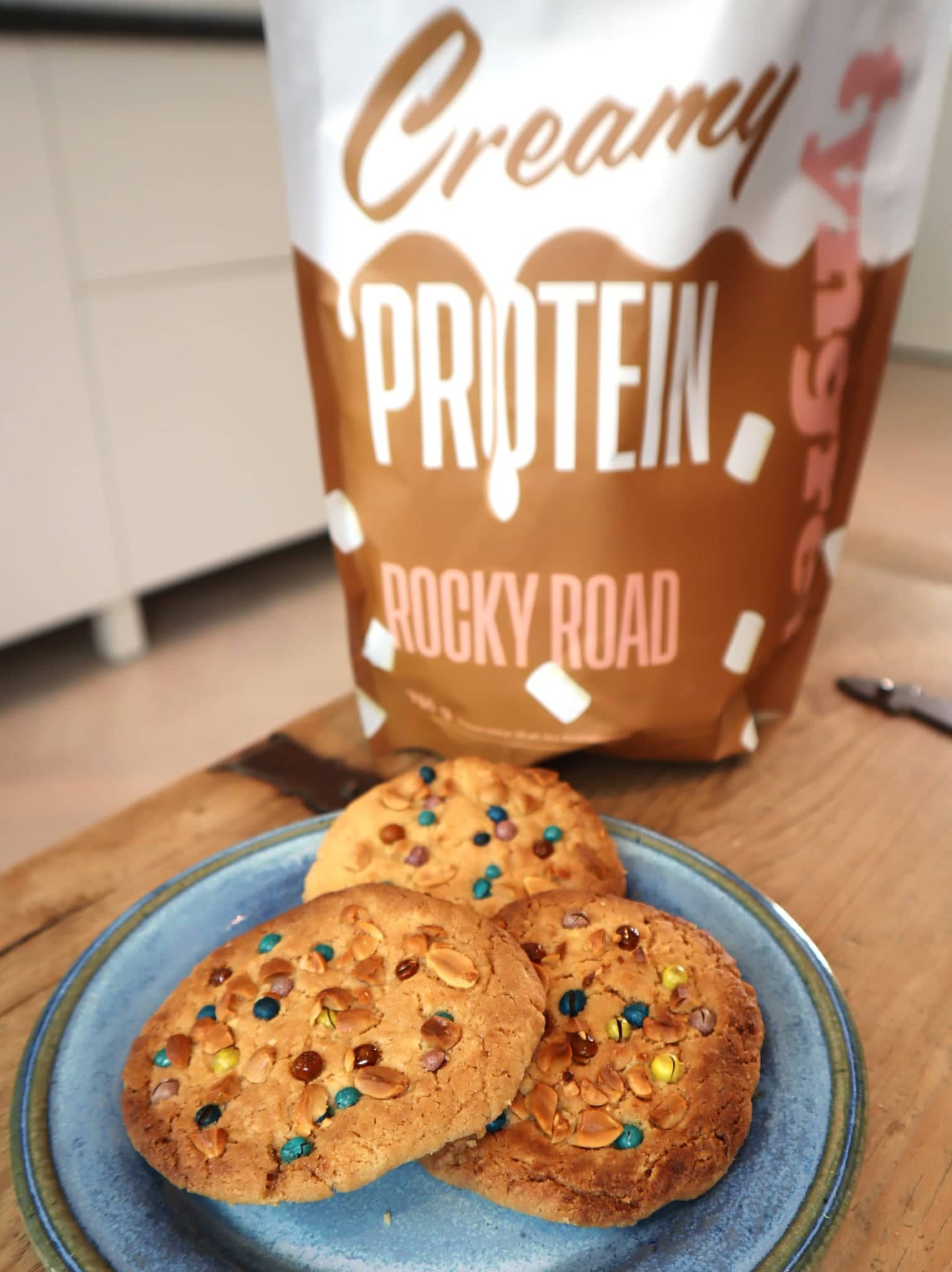 Rocky road protein cookies