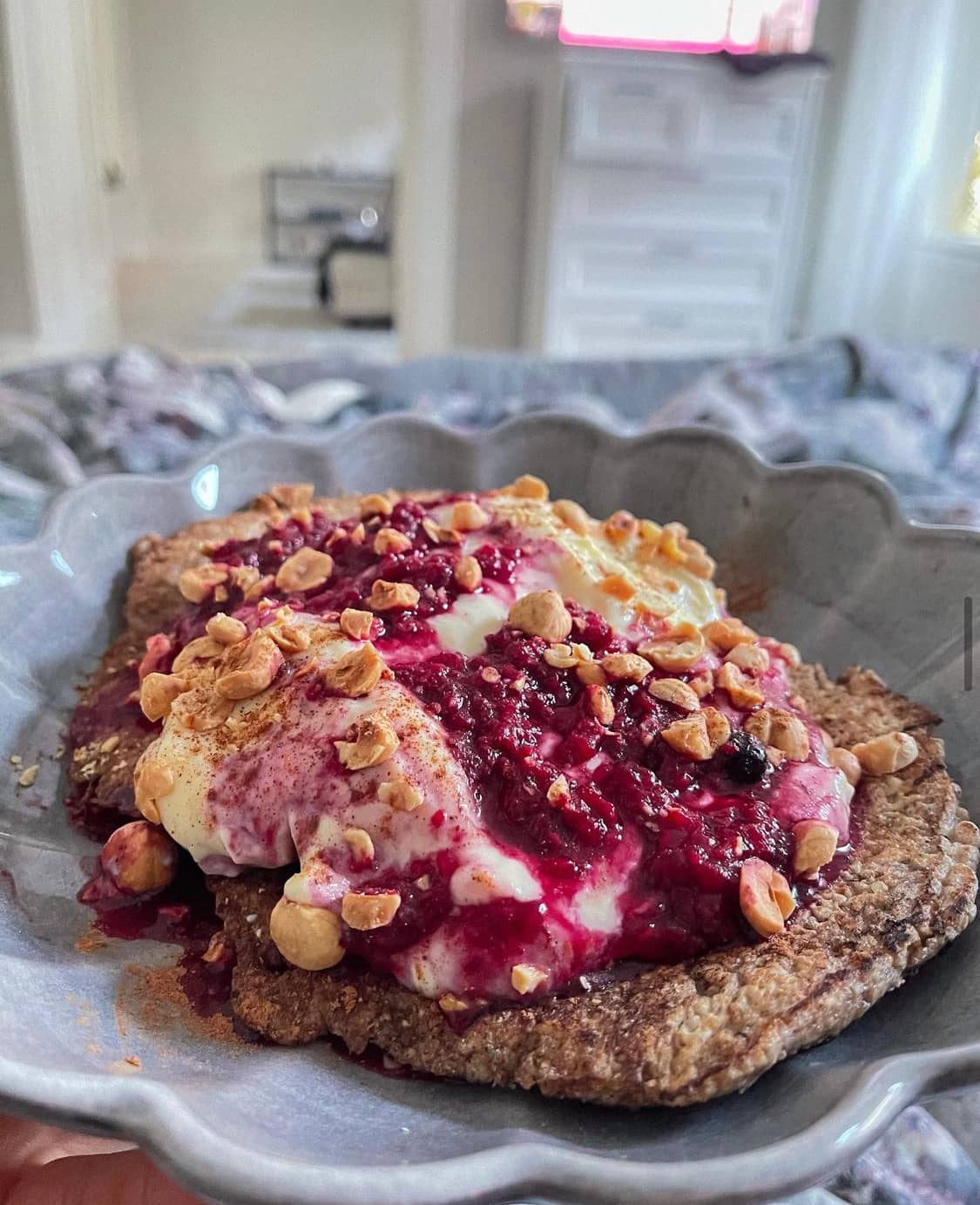 Proteinpannkakor med kaseinfluff