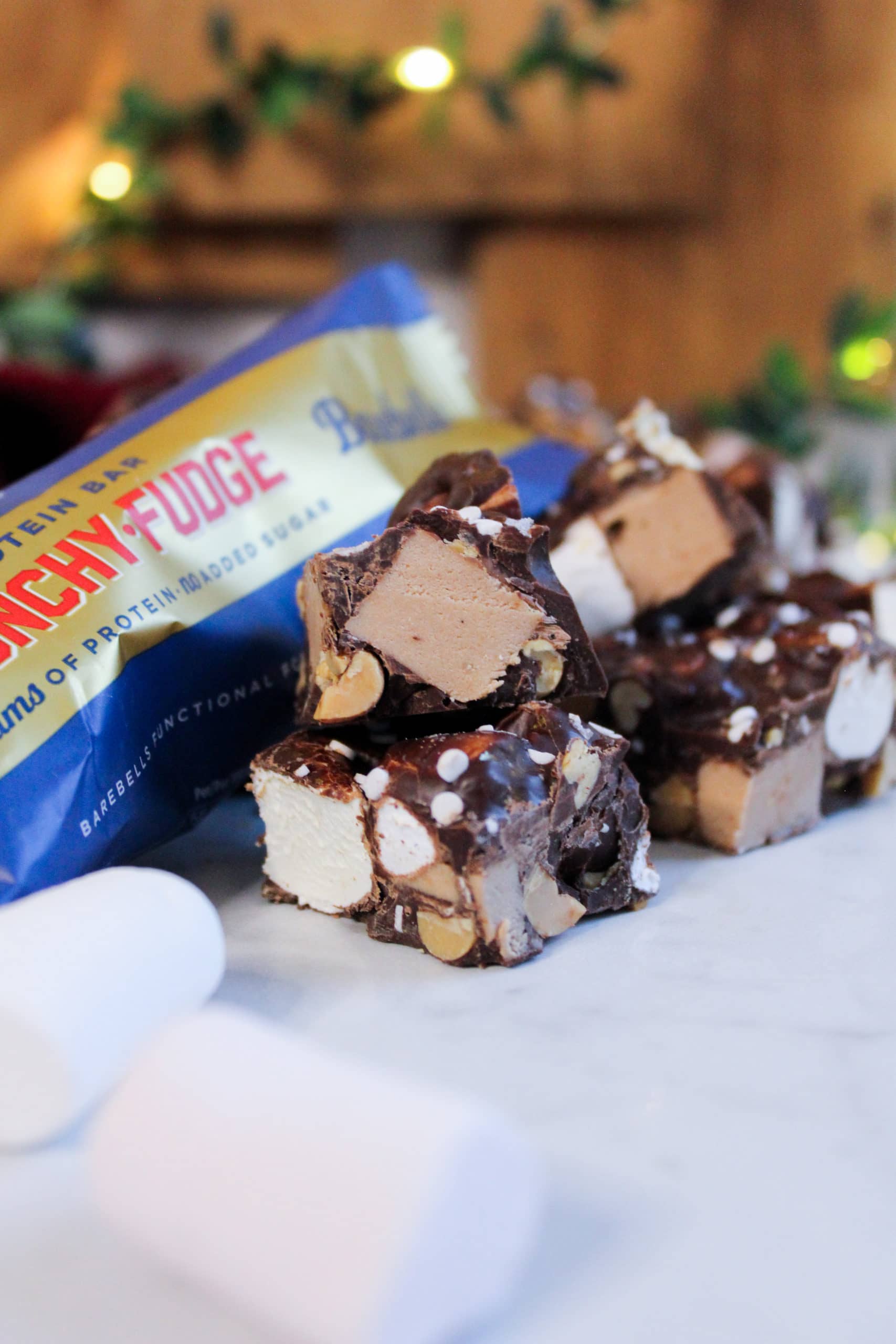 Proteinrikt rocky road godis 
