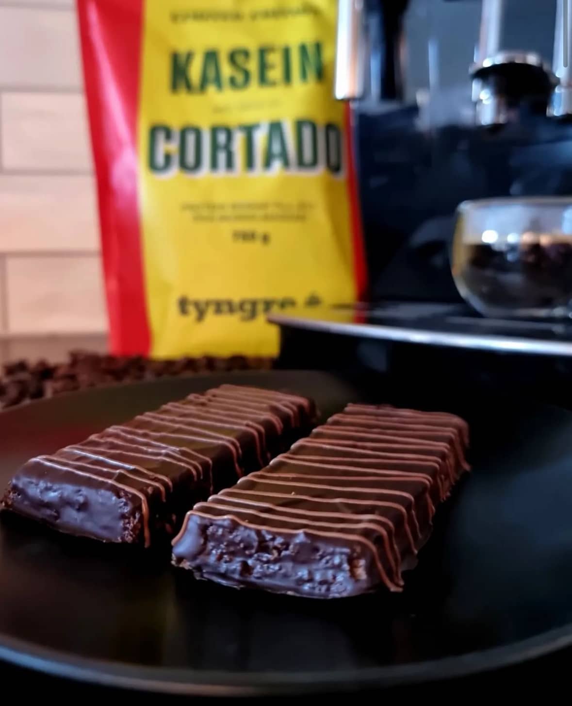 Proteinbars med kaffe- och choklad