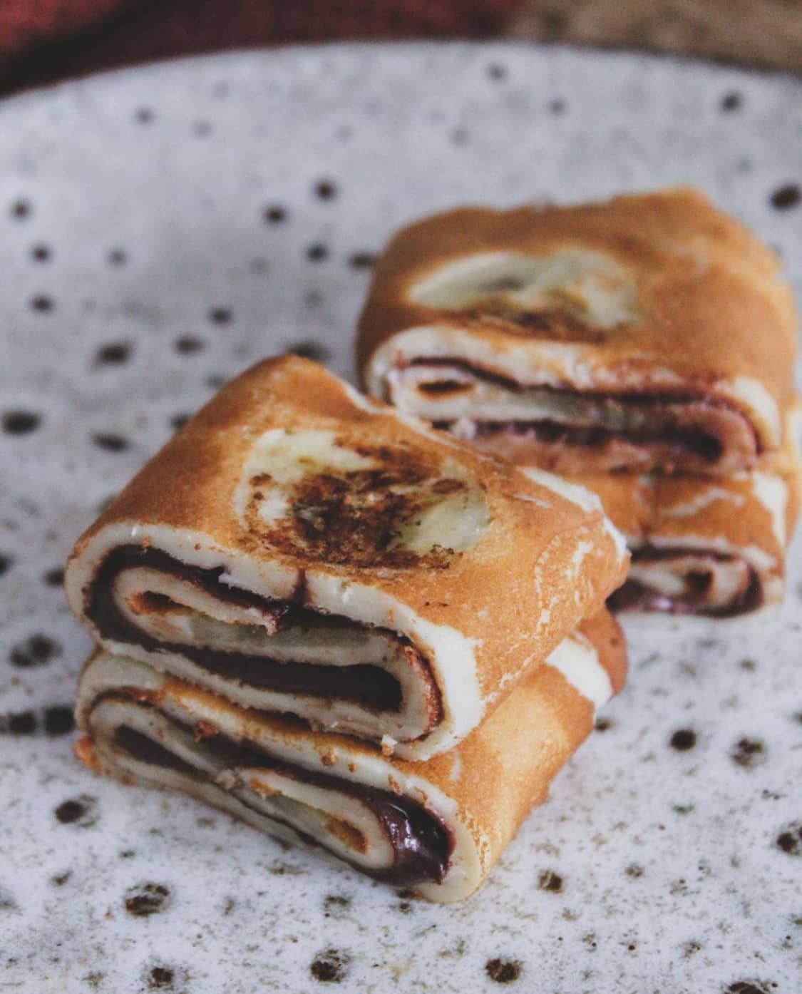 Pannkakor med stekt banan & chokladkräm