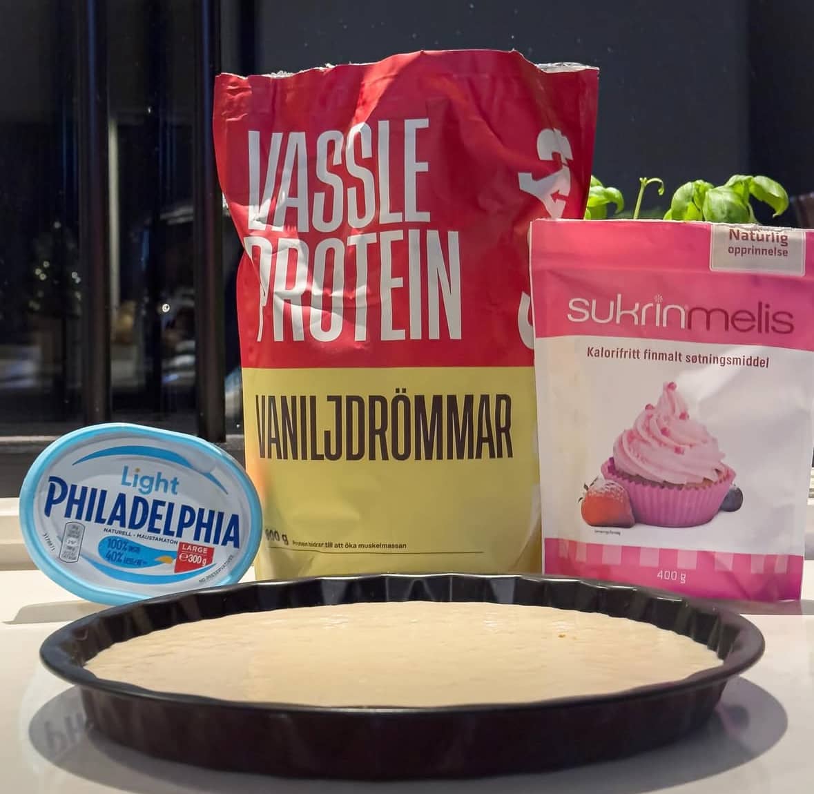 Proteinrik frozen cheesecake med vanilj