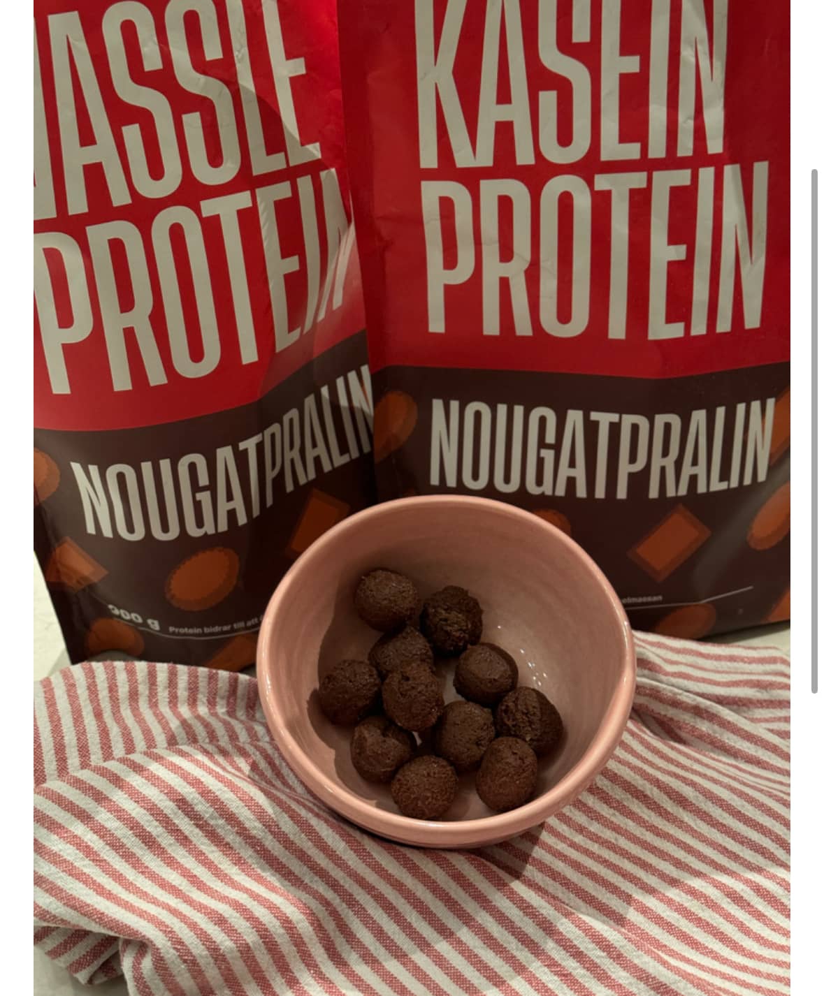Proteinrika nougatbollar