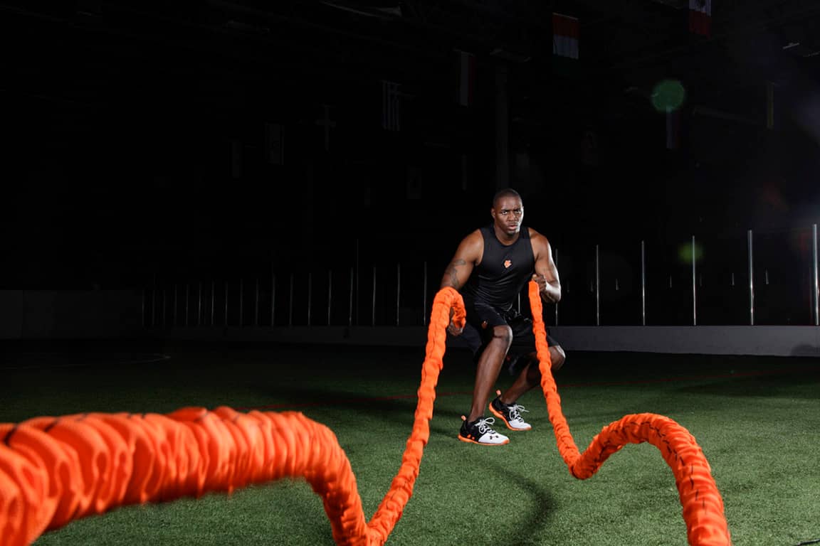 Kondition med burpees och battle ropes?