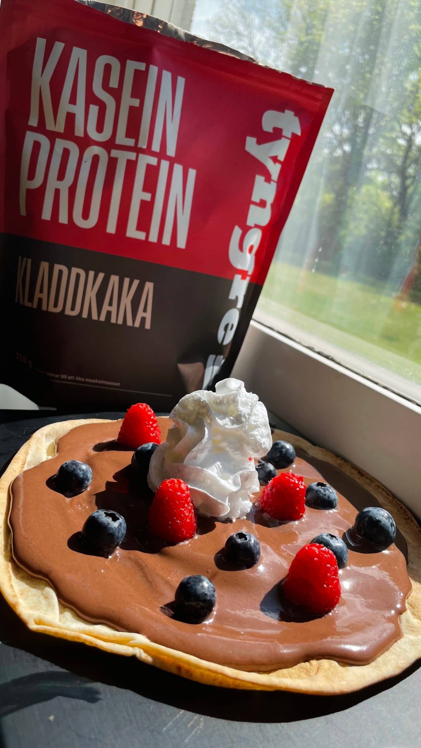 Proteinrik nutellapizza