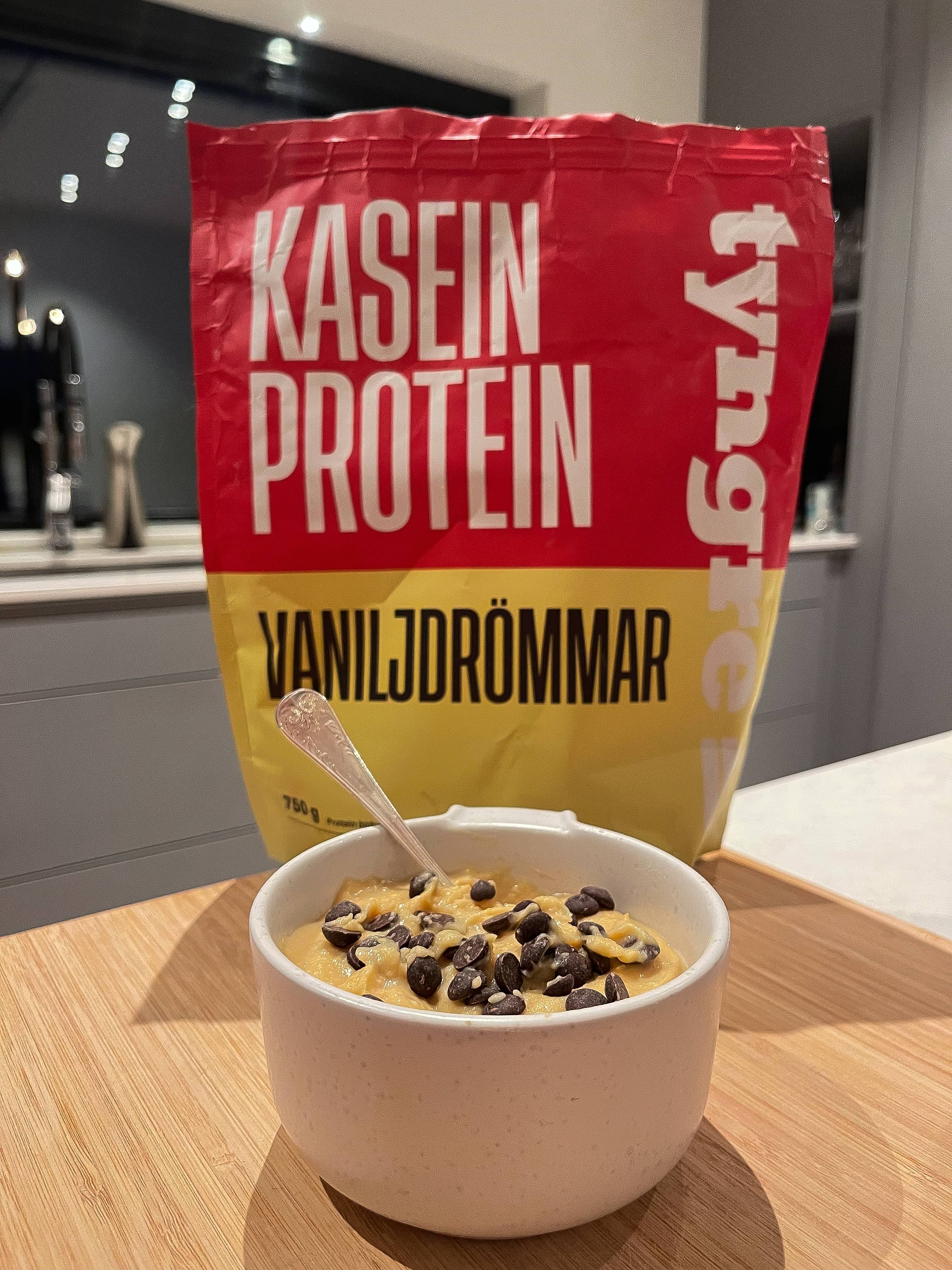 Proteinrik cookie dough smet på kikärtor