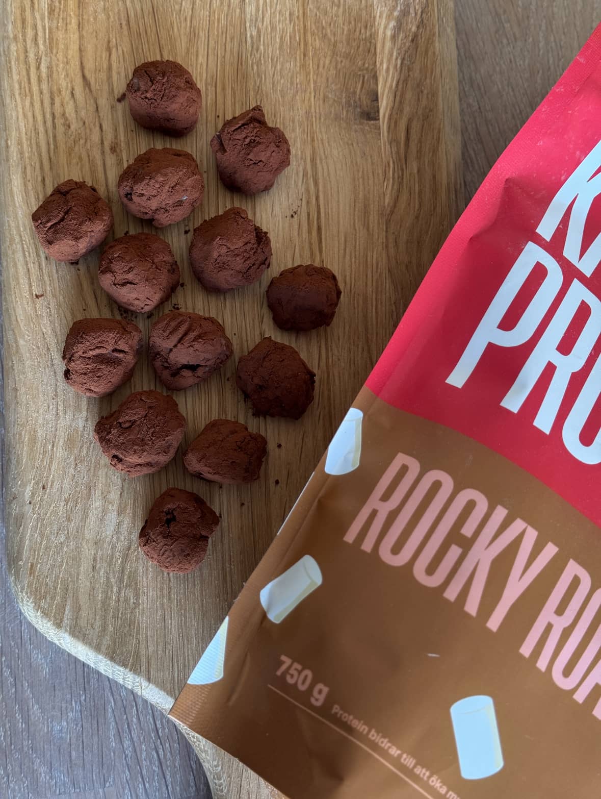Proteinrika rocky road tryfflar 