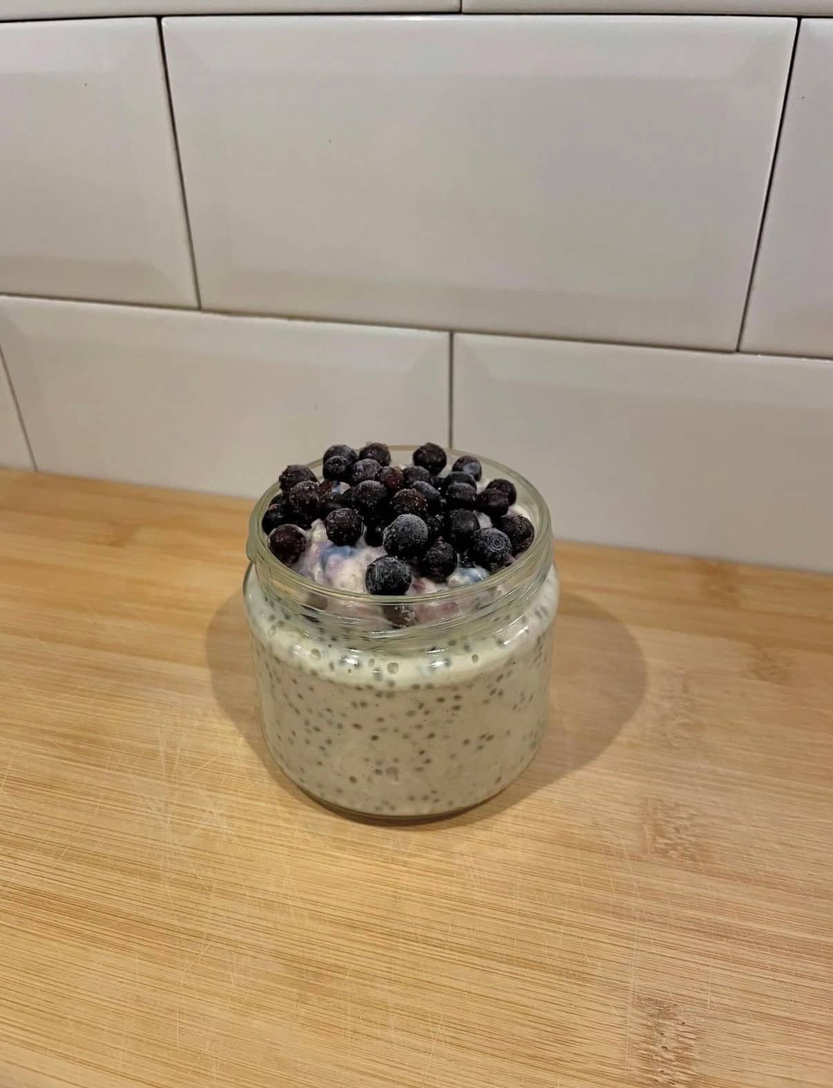 Overnight oats med chiafrön och vanilj kasein vaniljdrömmar