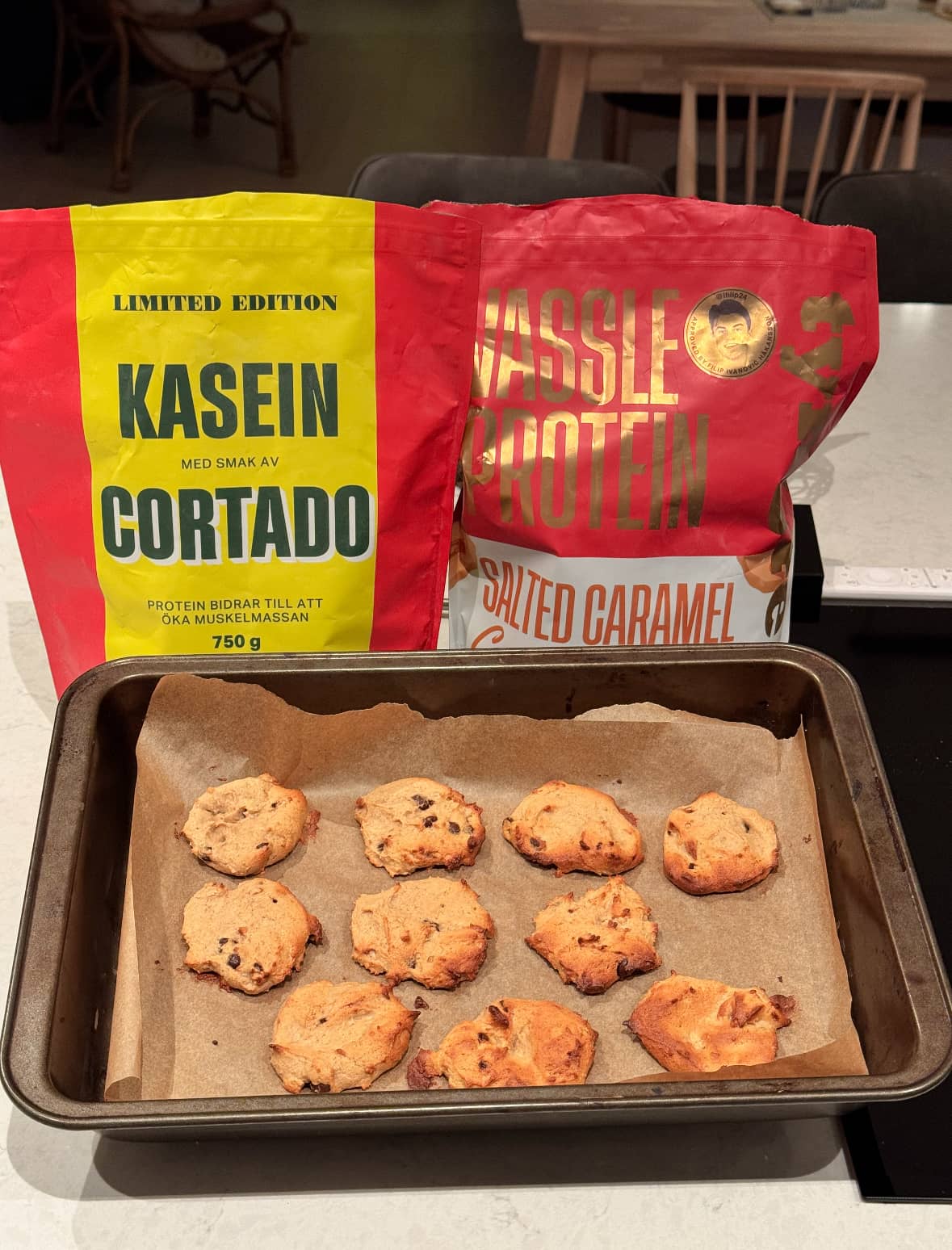 Proteinrika och glutenfria cookies 