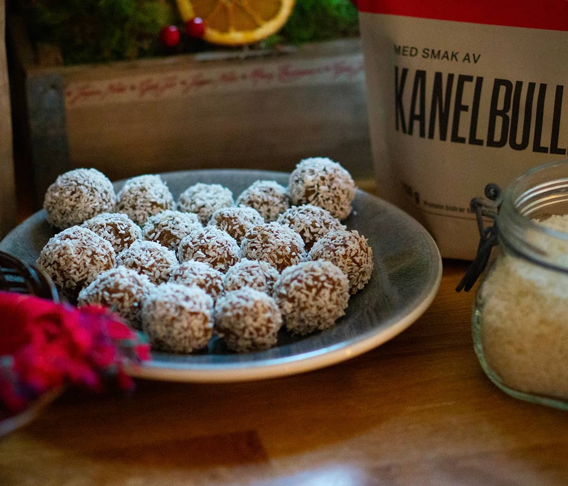 Pepparkaksbollar med protein kasein kanelbulle