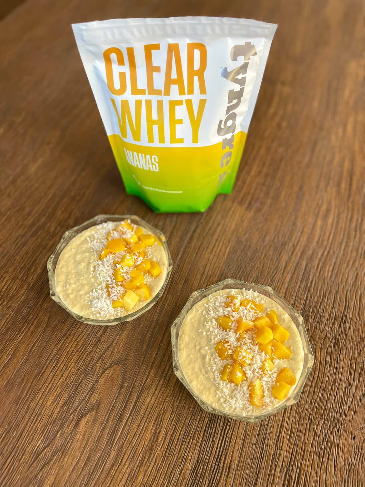Overnight oats utan chiafrön clear whey ananas