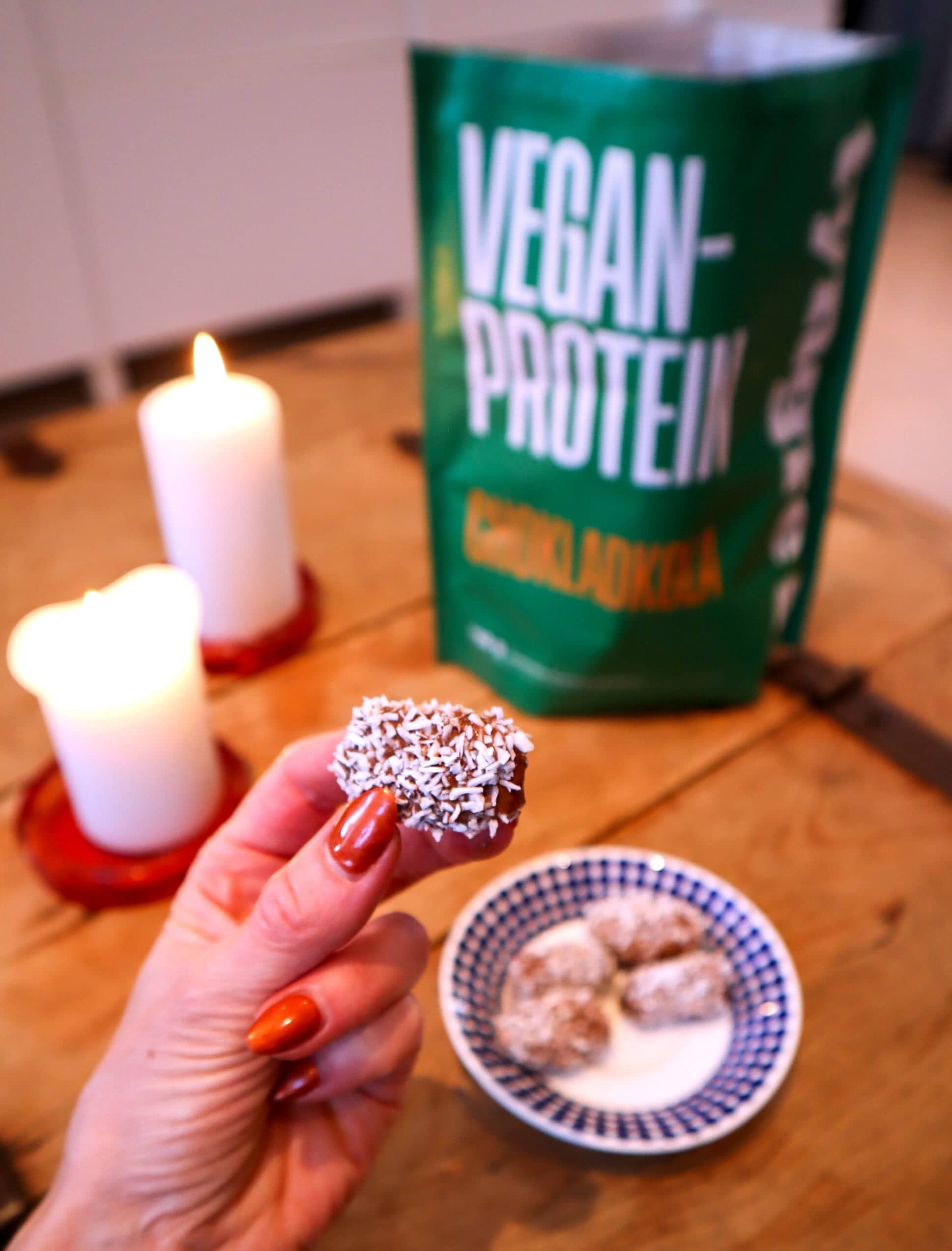 Veganska proteinbountys 