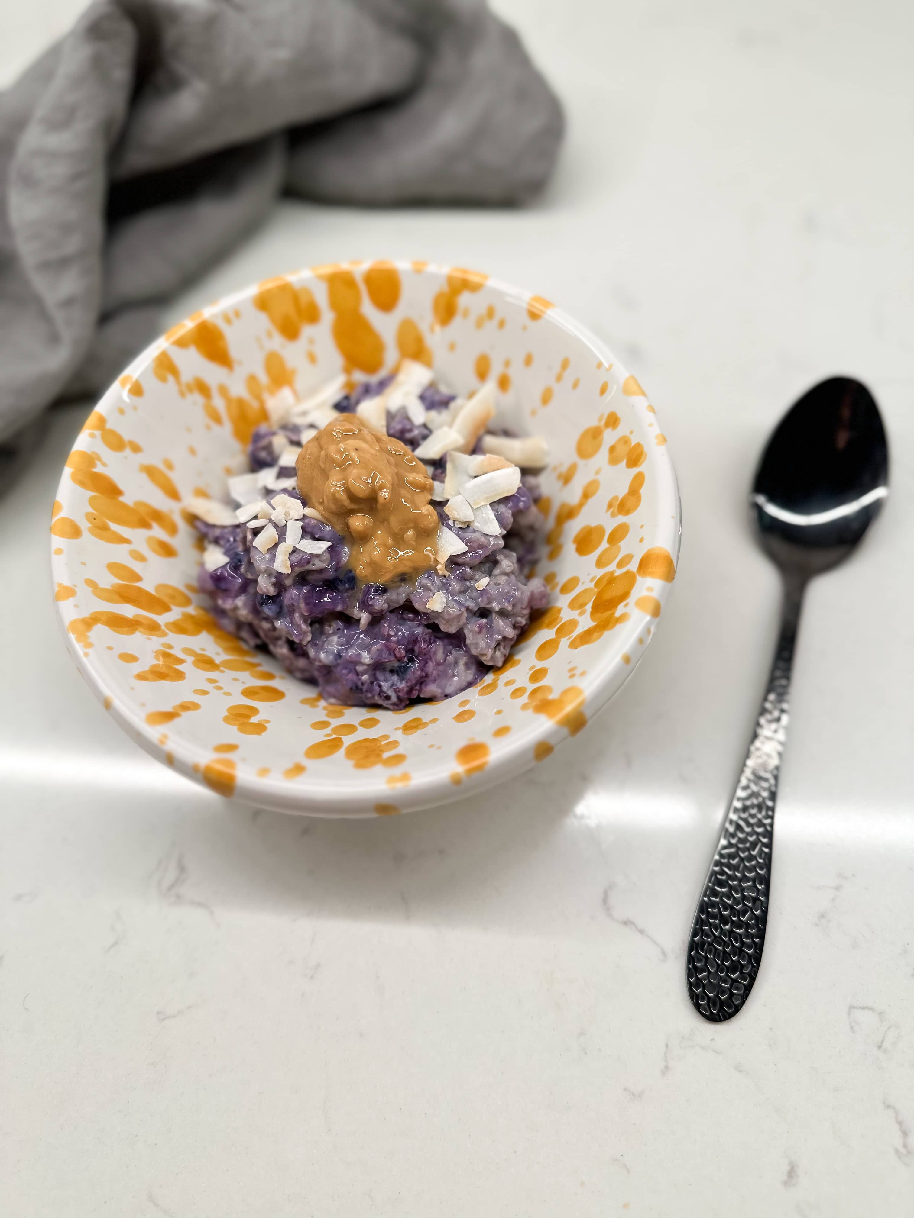 proteinrik overnight oats med blåbär